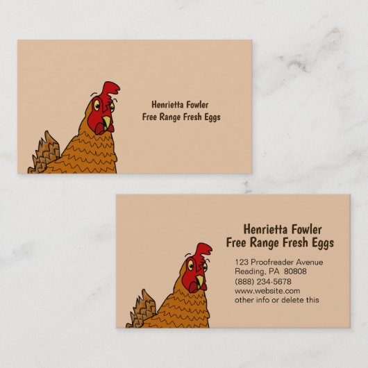 マンガチキン名刺エッグスファームホームステッド 名刺 (正面/裏面)