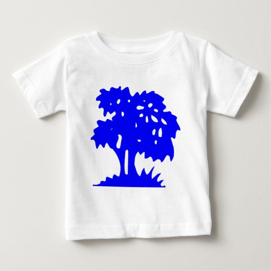 マンガツリー – 青 ベビーTシャツ (正面)