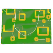 マンガニッシュグリーン幾何抱き枕 ラージペーパーバッグ (正面)