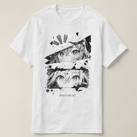 マンガビジョン:粉砕された現実 Tシャツ (デザイン正面)