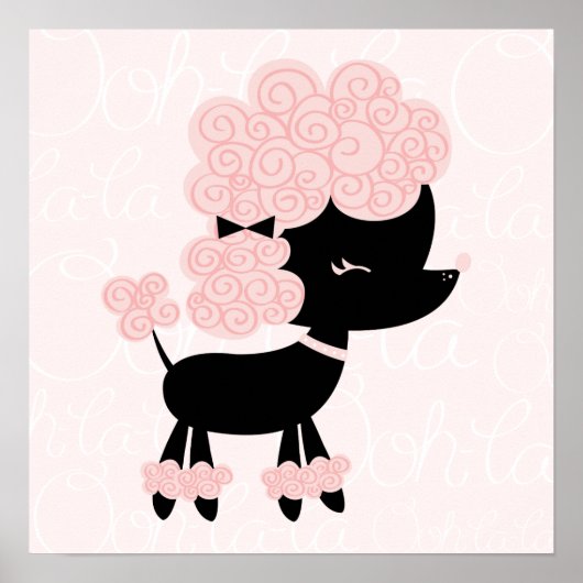 マンガフランスのーのプードル・チルドレン・ウォールアート ポスター (正面)