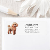 マンガブラウンプードルパピードッグ差出人住所 ラベル (インサイチュ)