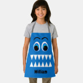マンガブルーモンスターおもしろい顔 エプロン (インサイチュ)
