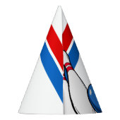 マンガブルー&レッドボーリングキッズ6誕生日 パーティーハット (裏面)