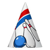 マンガブルー&レッドボーリングキッズ6誕生日 パーティーハット (左)