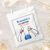 マンガブルー&レッドボーリングキッズ6誕生日 フェイバーバッグ (クリップ留めされた状態)