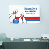 マンガブルー&レッドボーリングキッズ6誕生日 横断幕 (トレードショー)