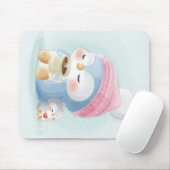 マンガペンギン|雪がかわいいペンギン マウスパッド (マウス)