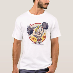 マンガボディービルダーマスコットイラストレーション Tシャツ