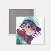 マンガポップ・アートの好きポップ・アートのの漫画 マグネット (正面/裏面)