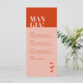 マンガモダンーイタリアンー焦げオレンジ結婚ズ メニュー (スタンド正面)