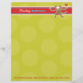 マンガモンキーパーソナルカスタムおもしろいレターヘッド レターヘッド (正面)