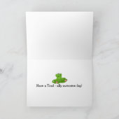 マンガユーモアのあるーのカエル誕生日 カード (内部)