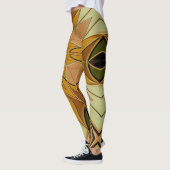 マンガラの花オレンジと緑 レギンス (左)