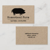 マンガリスタピグシルエットシンプルファームカントリー 名刺 (正面/裏面)