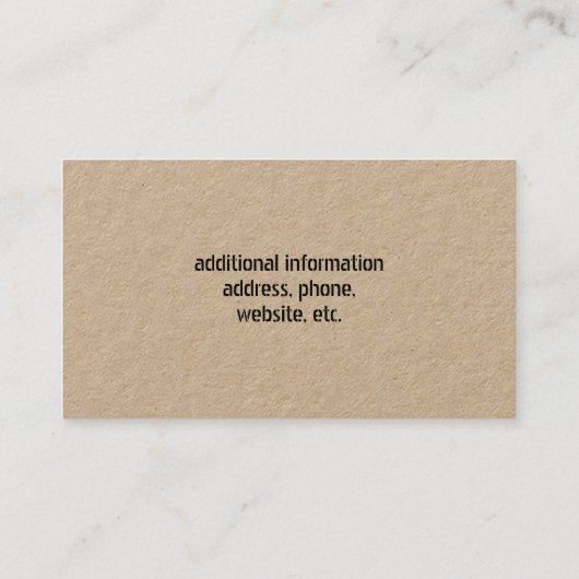 マンガリスタピグシルエットシンプルファームカントリー 名刺 (裏面)