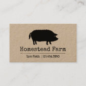 マンガリスタピグシルエットシンプルファームカントリー 名刺 (正面)
