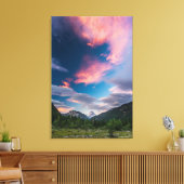 マンガルト山の上の驚くべき夕日の雲 キャンバスプリント (インサイチュ (リビング))