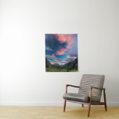 マンガルト山の上の驚くべき夕日の雲 タペストリー (インサイチュ)