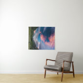 マンガルト山の上の驚くべき夕日の雲 タペストリー (インサイチュ(横))