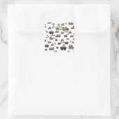 マンガートラック車クレーン車名誕生日 スクエアシール (バッグ)