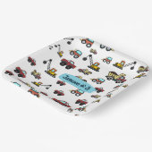 マンガートラック車クレーン車名誕生日 ペーパープレート (傾斜あり)