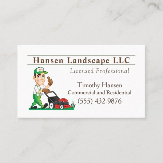 マンガートローンモーイングガイ造園ヤードサービス 名刺 (正面)