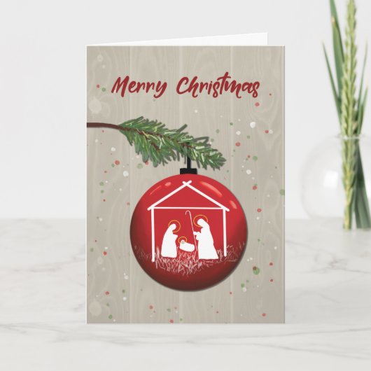 マンガー付きクリスマスオーナメント カード (正面)