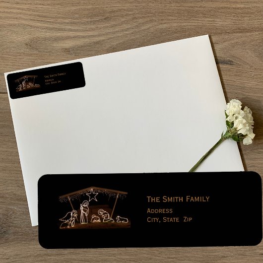 マンガー宗教的クリスチャンのクリスマス住所 シール