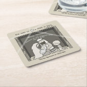 マンガー・メリー・クリスマスのリトル・ボーイ スクエアペーパーコースター (アングル)