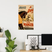 マンガー・ヴィンテージ・シアター・ポスターの犬 ポスター (ホームオフィス)