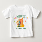 マンガ中国のー恐竜ドラゴン年1歳 ベビーTシャツ (正面)