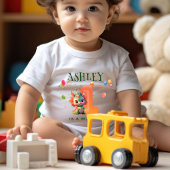 マンガ中国のー恐竜ドラゴン年1歳 ベビーTシャツ