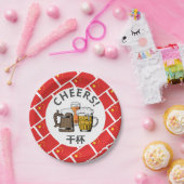 マンガ中国のーFLAG素晴らしビール ペーパープレート (パーティー)