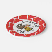 マンガ中国のーFLAG素晴らしビール ペーパープレート (アングル)