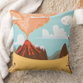 マンガ噴火する火山 クッション (ブランケット)