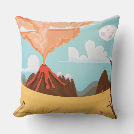 マンガ噴火する火山 クッション (正面)