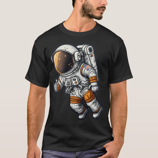 マンガ宇宙飛行士 Tシャツ (正面)