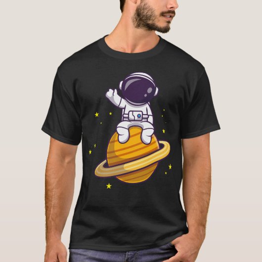 マンガ宇宙飛行士 Tシャツ (正面)
