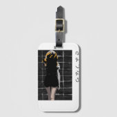 マンガ形のデザインで言葉の別れを告げる日本の ラゲッジタグ (正面縦)