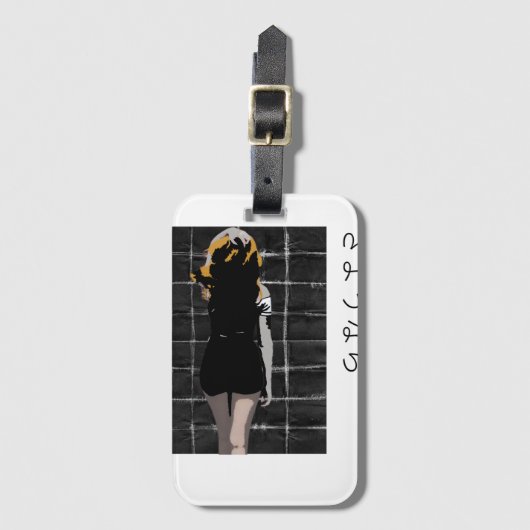 マンガ形のデザインで言葉の別れを告げる日本の ラゲッジタグ (正面縦)