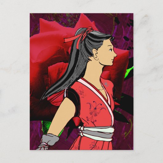 マンガ忍者女 ポストカード (正面)