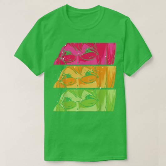 マンガ日本のオタクかわいいアニメガールジャパン・アニメ Tシャツ (デザイン正面)