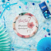 マンガ本クラブグループミーティングのシックなピンクのフラミンゴ ペーパープレート (パーティー)