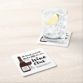 マンガ本クラブ|飲み物のワインクラブ女の子夜 スクエアペーパーコースター (インサイチュ)