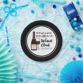 マンガ本クラブ|飲み物のワインクラブ女の子夜 ペーパープレート (パーティー)