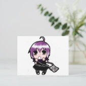 マンガ水木ピンク ポストカード (スタンド正面)