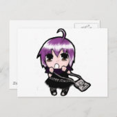 マンガ水木ピンク ポストカード (正面/裏面)