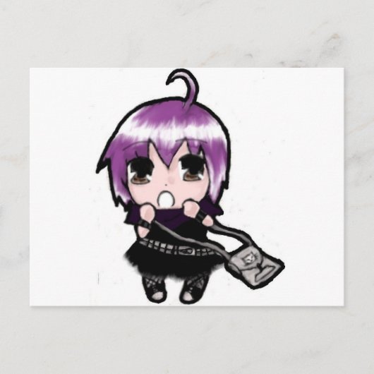 マンガ水木ピンク ポストカード (正面)