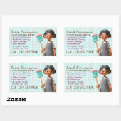 マンガ清掃清掃清掃清掃清掃清掃清掃清掃清掃清掃清掃清掃員女性洗浄風呂 長方形シール (シート)